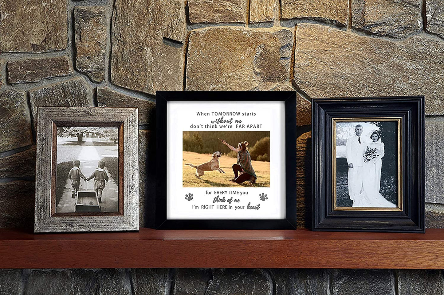 Kcrasan Memorial Picture Frame for Pet Loss Gift - Remembrance Frame for Dog or Cat with Sympathy Tribute Keepsake(9X9 Frame)