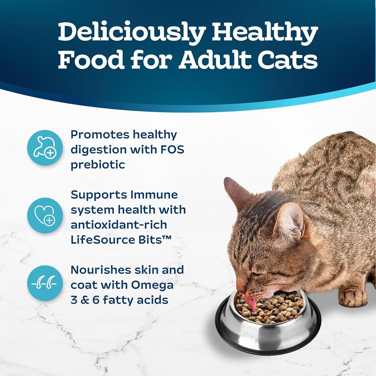 Blue Buffalo Tastefuls Natural Dry Food for Adult Cats, Sensitive Stomach, Chicken & Brown Rice Recipe, 15-Lb Bag