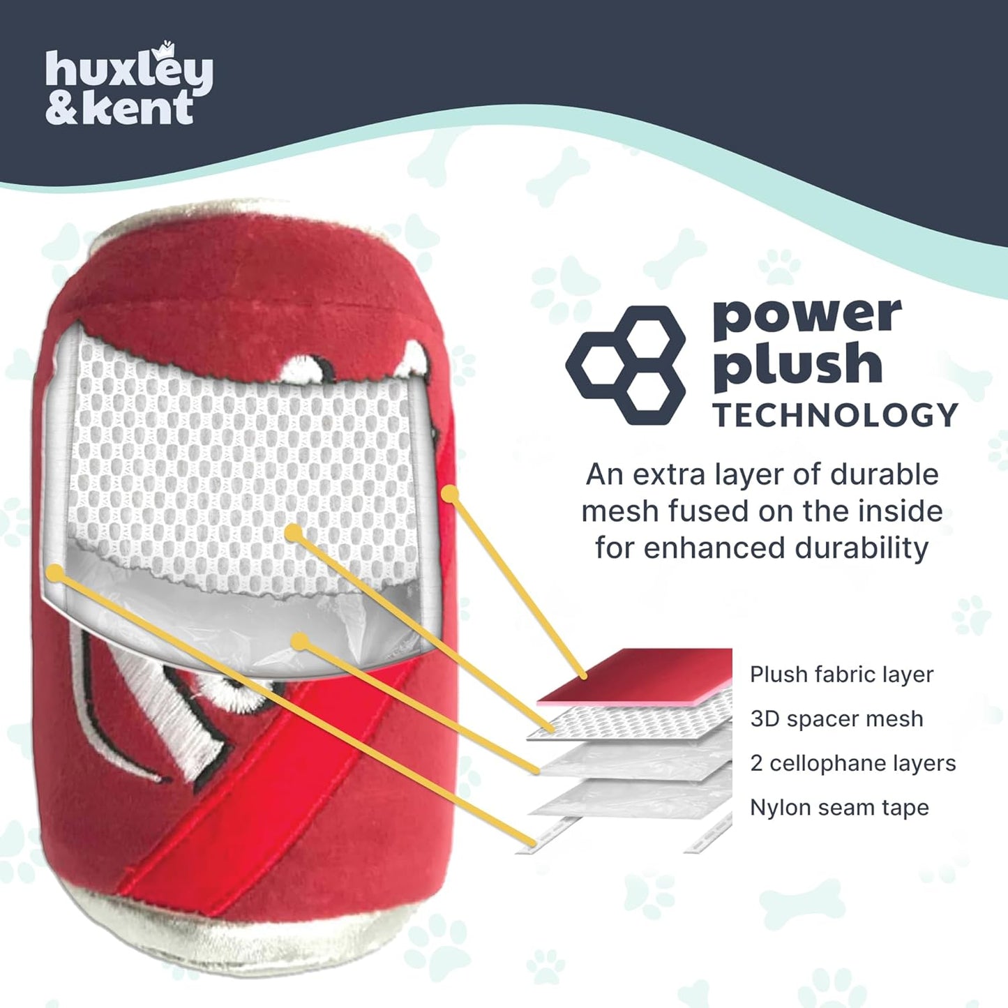 Huxley & Kent Funny Dog Toy W/Squeaker – Power Plush Squeaky Dog Toys for Small, Medium & Large Dogs – Soft Stuffed Animal for Indoor Play & Fetch - Barker'S Mark, Large