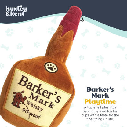Huxley & Kent Funny Dog Toy W/Squeaker – Power Plush Squeaky Dog Toys for Small, Medium & Large Dogs – Soft Stuffed Animal for Indoor Play & Fetch - Barker'S Mark, Large