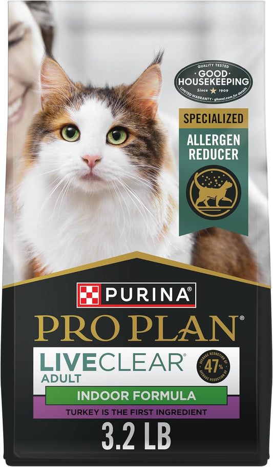 Indoor Cat Food Liveclear Cat Allergen Reducing Turkey and Rice Formula - 3.2 Lb.