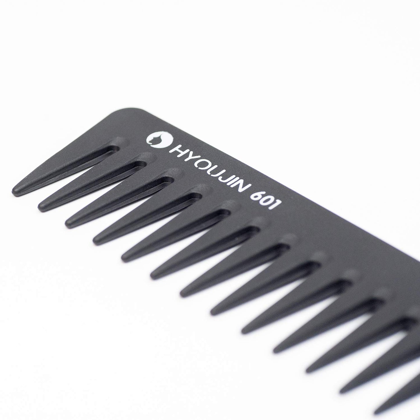 HYOUJIN 601 Black Carbon Wide Tooth Comb Detangling Comb Detangler Hair Comb for Long Wet Hair Hair Straighten Curly Hair 230℃ Heat Resistan