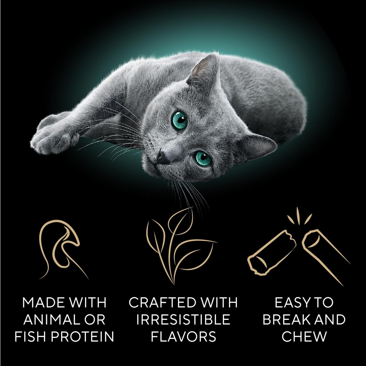 Meaty Tender Sticks Soft Cat Treats Salmon Flavor, 0.14 Oz., 5 Sticks, Pack of 10 (50 Sticks Total)