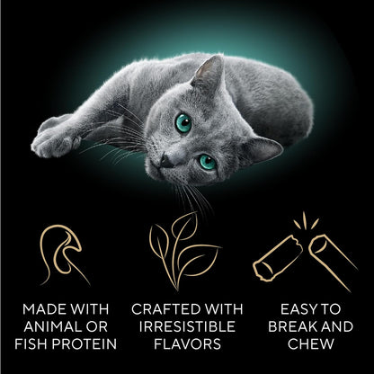 Meaty Tender Sticks Soft Cat Treats Salmon Flavor, 0.14 Oz., 5 Sticks, Pack of 10 (50 Sticks Total)