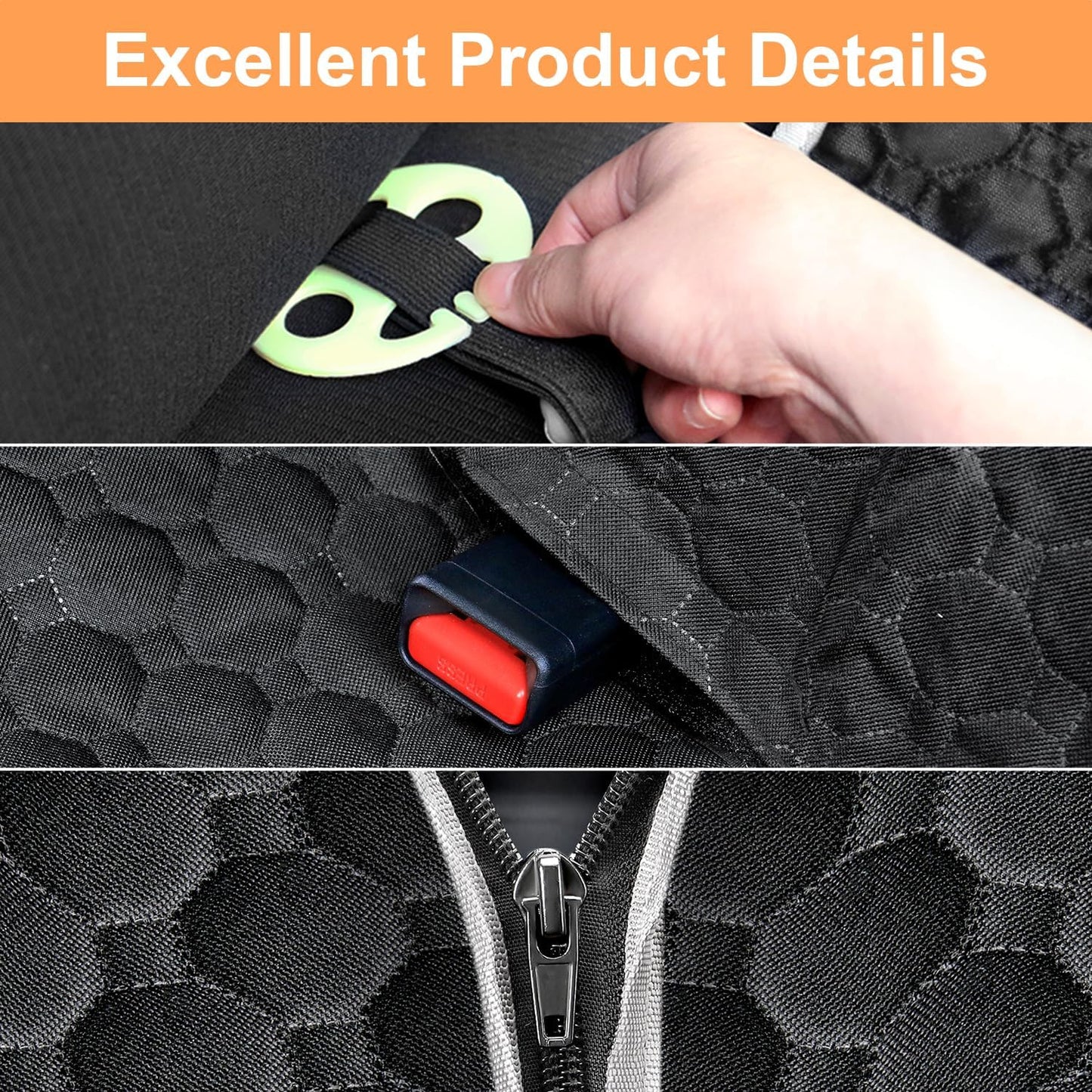 Mancro Dog Car Seat Cover for Back Seat, 2025 Upgraded 600D Heavy Duty Waterproof & Scratch-Resistant Dog Hammock for Car, Back Seat Pet Cover for Dogs with Sedan, Trucks and Suvs, Standard, Black