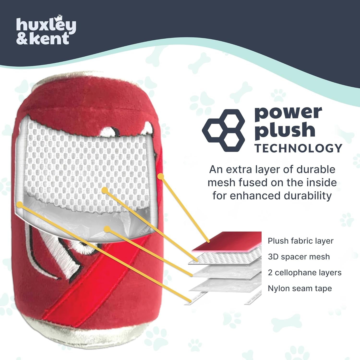 Huxley & Kent Funny Dog Toy W/Squeaker – Power Plush Squeaky Dog Toys for Small, Medium & Large Dogs – Soft Stuffed Animal for Indoor Play & Fetch - Barker'S Mark, Large