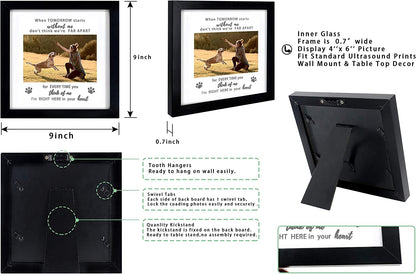 Kcrasan Memorial Picture Frame for Pet Loss Gift - Remembrance Frame for Dog or Cat with Sympathy Tribute Keepsake(9X9 Frame)