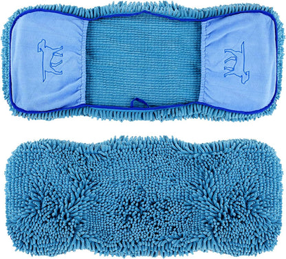 Tuff Pupper Quick Dry Towel for Dogs | Ultra Absorbent Microfiber Shammy | Extra Large 35X15 Size for All Breeds | Comfortable Hand Pockets | Indoor Outdoor Use | Durable Material | Machine Washable