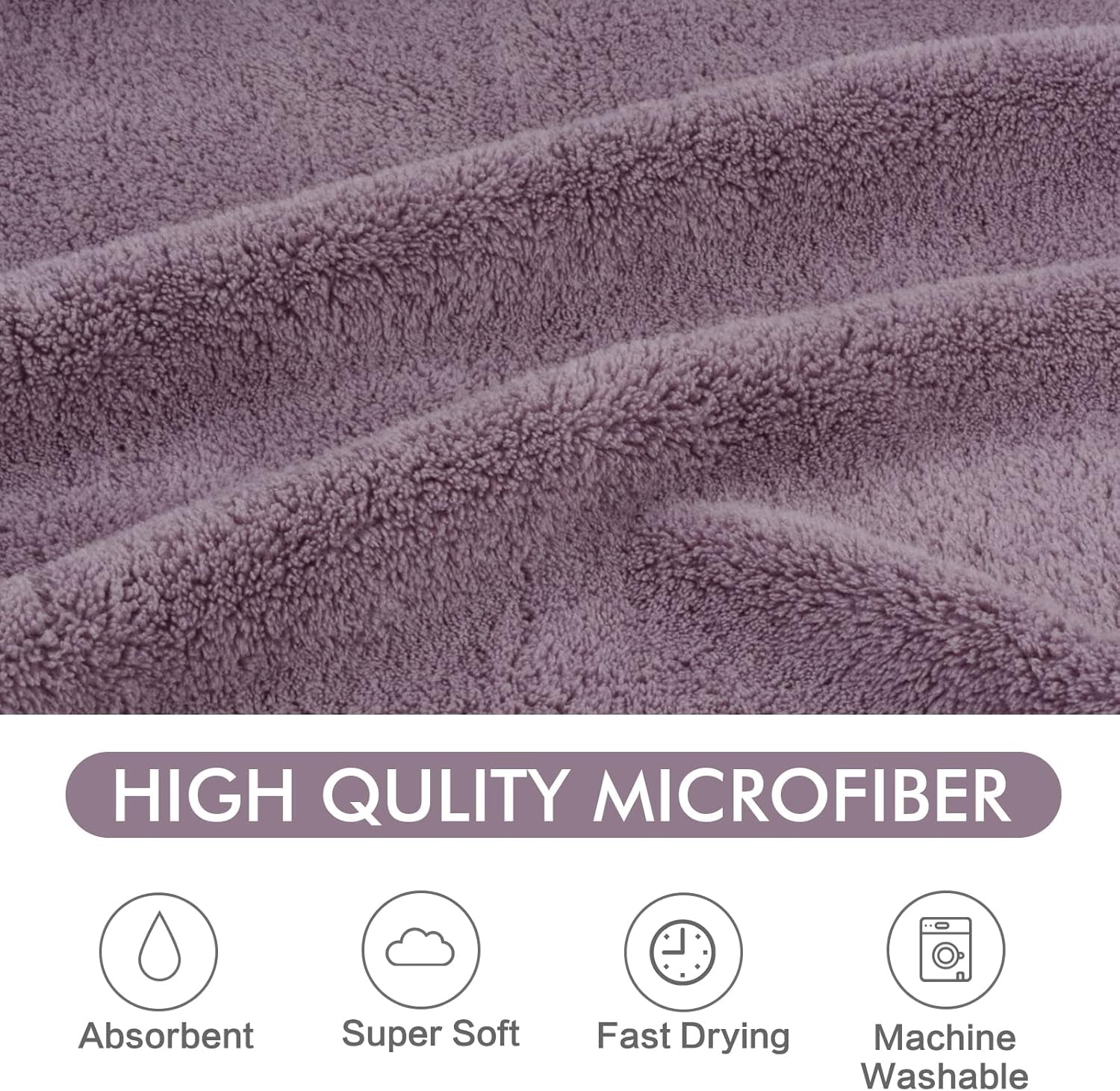 Kinhwa Dog Towel Super Absorbent Pet Bath Towel Microfiber Dog Drying Towel for Small, Medium, Large Dogs and Cats 30Inch X 50Inch Purple