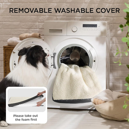 Bedsure XL Dog Beds Large Sized Dog -Comfy Flat Extra Large Pet Beds with Removable Washable Cover, Orthopedic Egg Crate Foam Mat, Suitable for Pet up to 100 Lbs