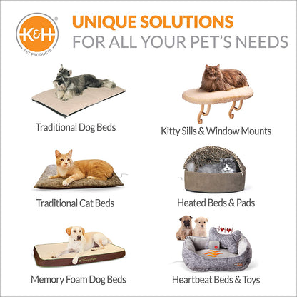 K&H Pet Products Outdoor Cat House for outside Pets, Weatherproof Outdoor Cat House for Ferals, Insulated Kitty Shelter, 2 Doors, Waterproof Removable Floor Pad, Unheated - Olive/Olive