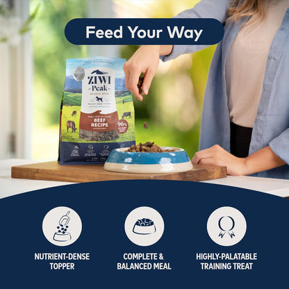 ZIWI Peak Air-Dried Dog Food – Beef - All Natural, High Protein, Grain Free, Limited Ingredient W/ Superfoods (16Oz)