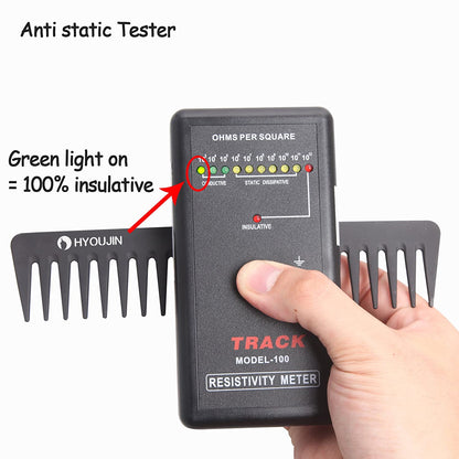HYOUJIN 601 Black Carbon Wide Tooth Comb Detangling Comb Detangler Hair Comb for Long Wet Hair Hair Straighten Curly Hair 230℃ Heat Resistan